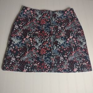 NWOT H&M EMBROIDERED FLORAL ORIENTAL MINI SKIRT WOMEN'S SIZE 12